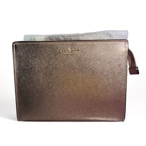 Kate Spade New York Rose Gold (650) Metallic Saffia Wristlet